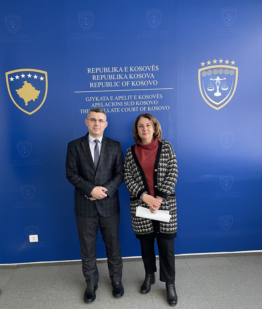 Kryetari i Gjykatës së Apelit të Kosovës Valon Totaj priti në takim U.D. Kryetaren e Gjykatës Supreme të Kosovës Mejreme Memaj