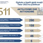 Apelacioni sud Kosova objavio je 511 odluka tokom Oktobra meseca